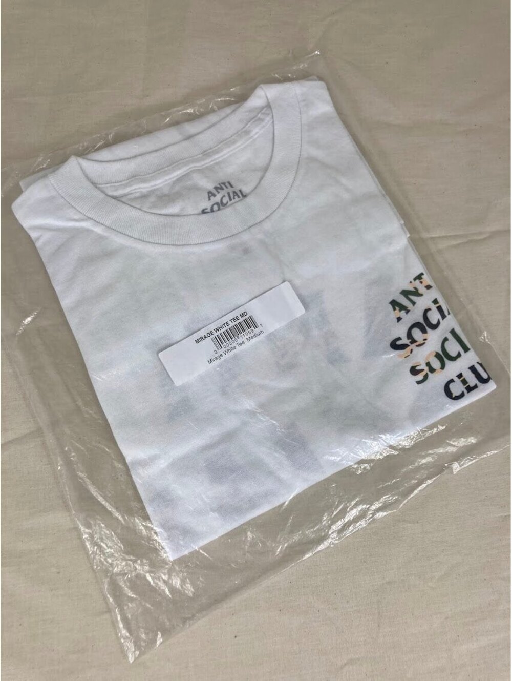 Anti Social Social Club Mirage White Camo Tee Medium NIP